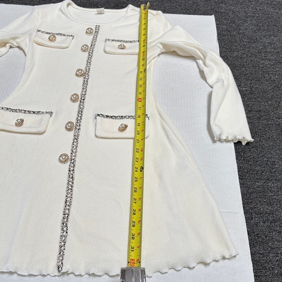 SHEIN Cream Ribbed Knit Top - Picture 9 of 11